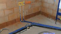 Badezimmer Installation Wasser und Ablauf
